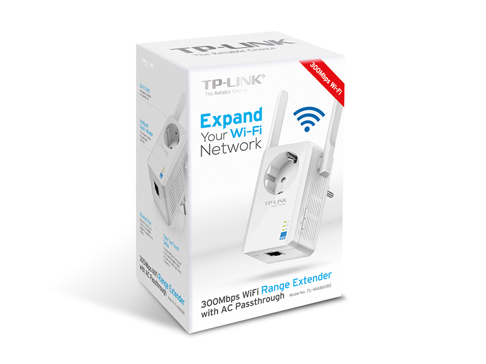 TP-Link TL-WA860RE N300 Усилитель Wi-Fi сигнала со встроенной розеткой