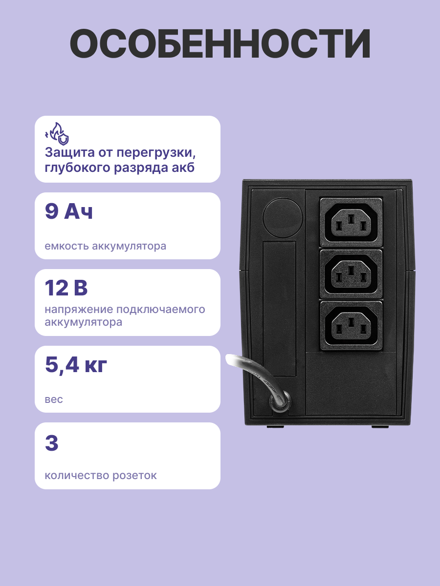 Powercom Raptor RPT-1000A IEC C13