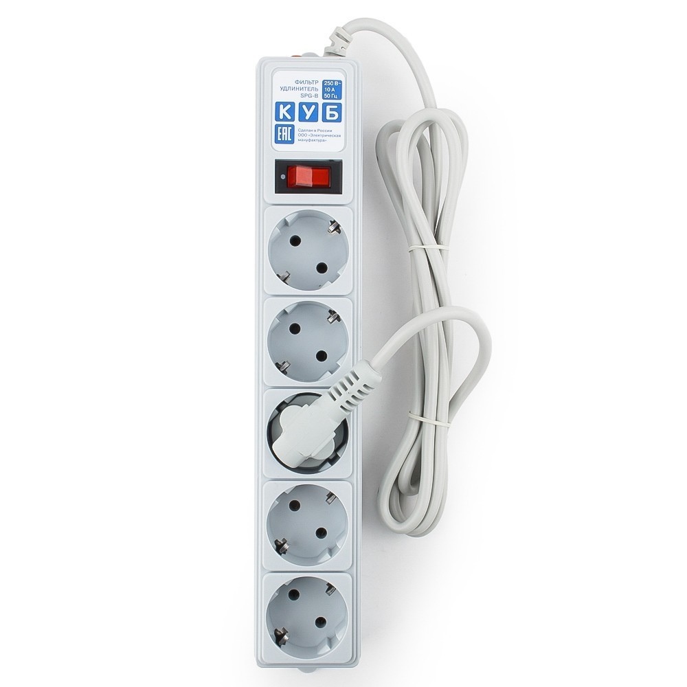 Power Cube B (1.9 м, 5 розеток) Электрическая мануфактура арт. SPG-B-6