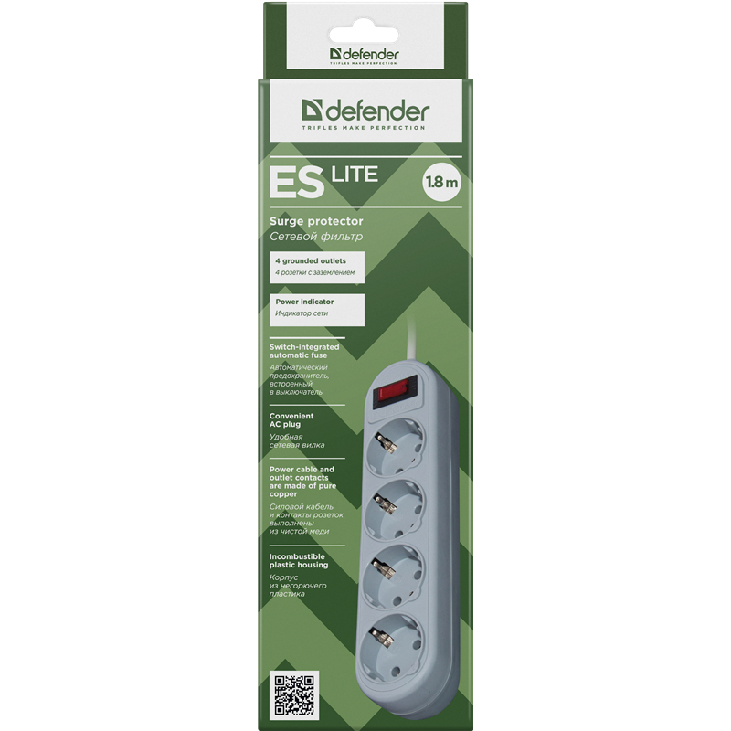 Defender ES 1.8 Lite (1.8 м, 4 розетки)
