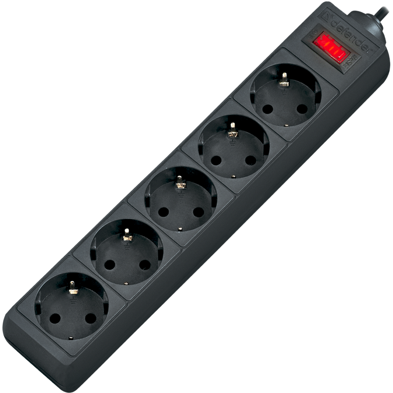 Defender ES 5 Black (5 м, 5 розеток)