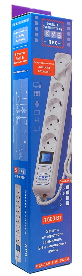 Power Cube Pro (1.9 м, 6 розеток)