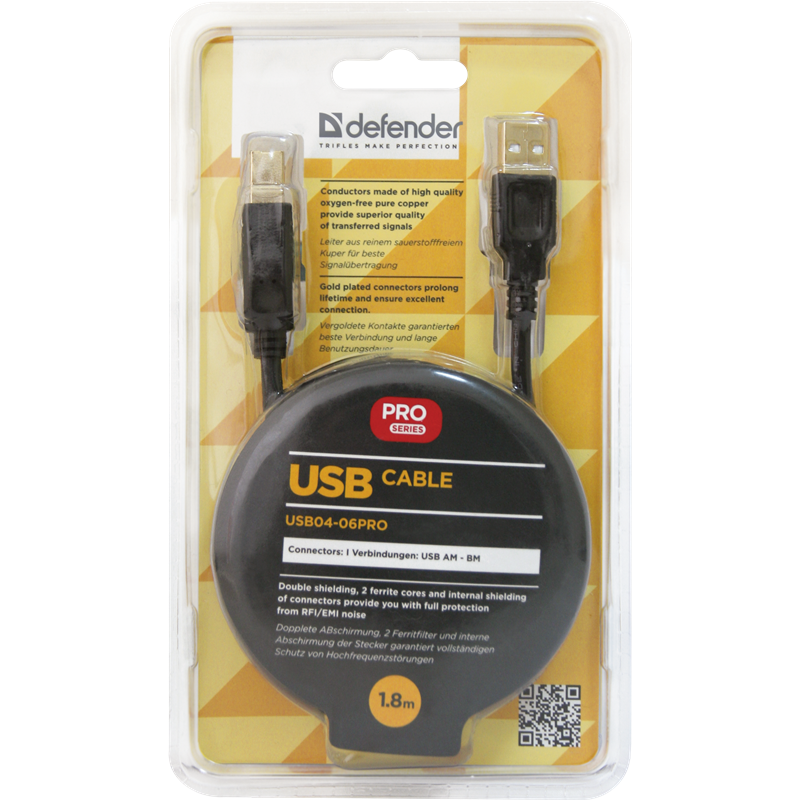 Defender USB 2.0 Type-AM - USB 2.0 Type-BM 1.8 м