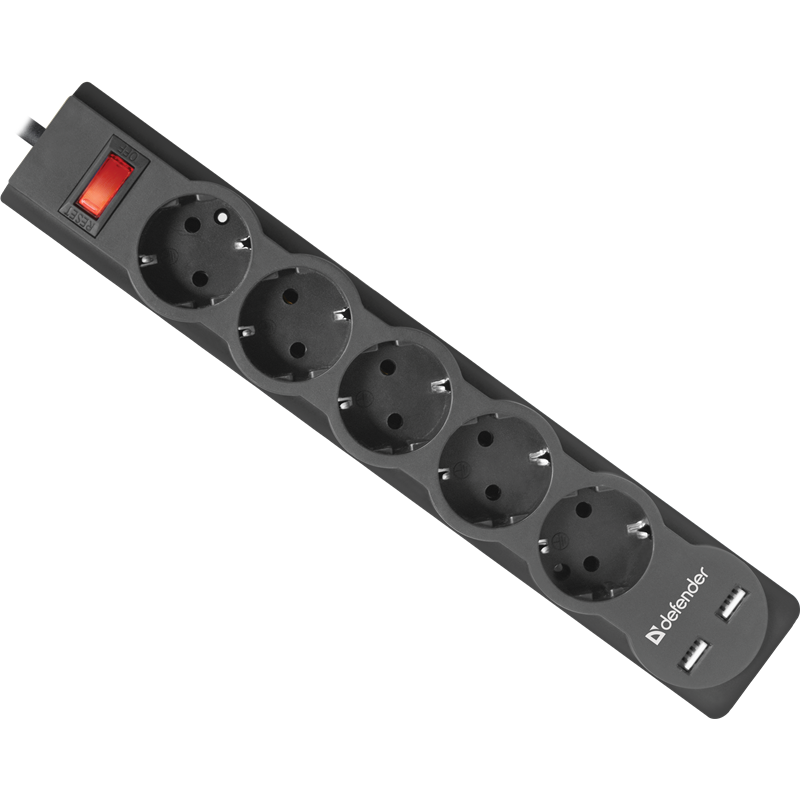 Defender DFS 753 (3 м, 5 розеток) арт. 99753