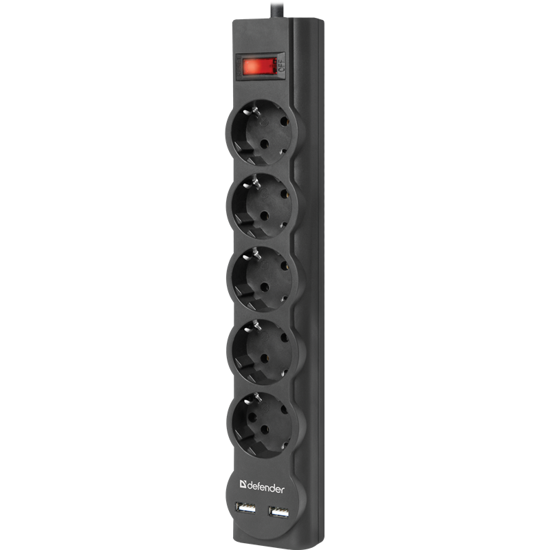 Defender DFS 753 (3 м, 5 розеток) арт. 99753