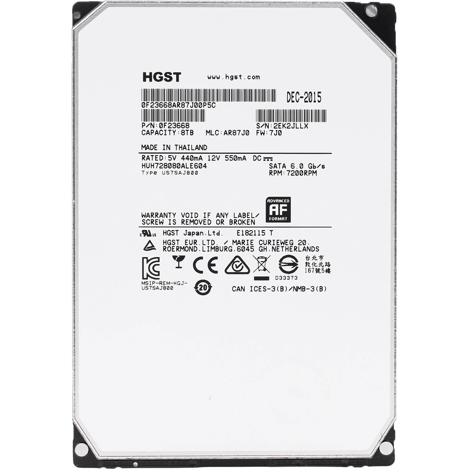 Hitachi Ultrastar He8 8Tb (HUH728080ALE604)