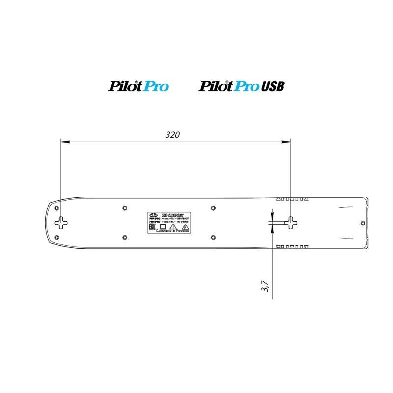 ZIS Pilot Pro GP (3 м, 6 розеток) арт. Pilot Pro 3M