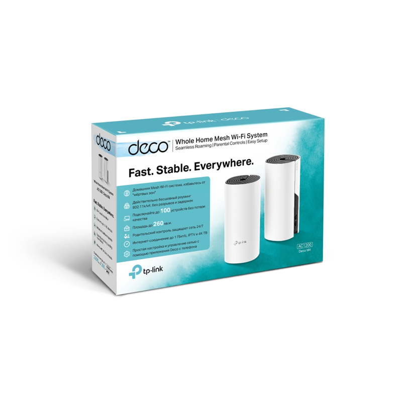 TP-Link Deco M4(2-pack) AC1200 Домашняя Mesh Wi-Fi система
