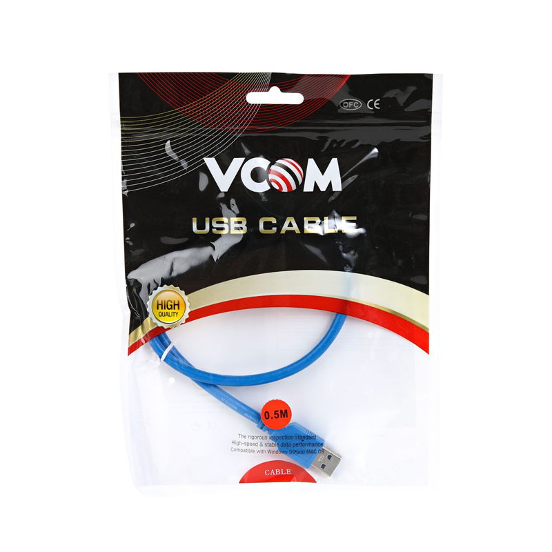 VCOM USB 3.2 Type-AM - USB 2.0 Type-AF 0.5м
