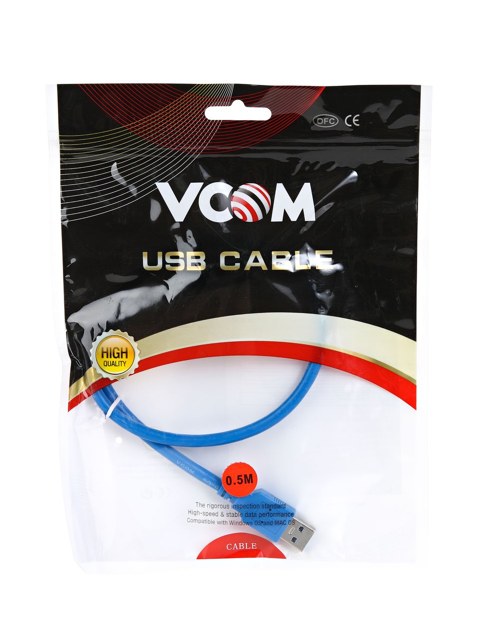 VCOM USB 3.2 Type-AM - USB 2.0 Type-AF 0.5м