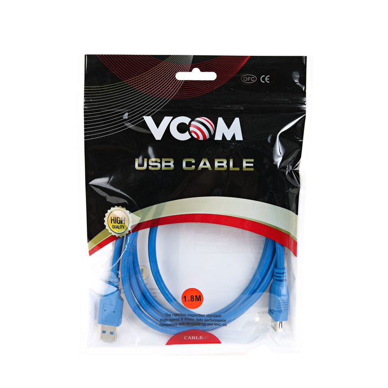 VCOM USB 3.2 Type-AM - USB 2.0 Type-AF 1.8м