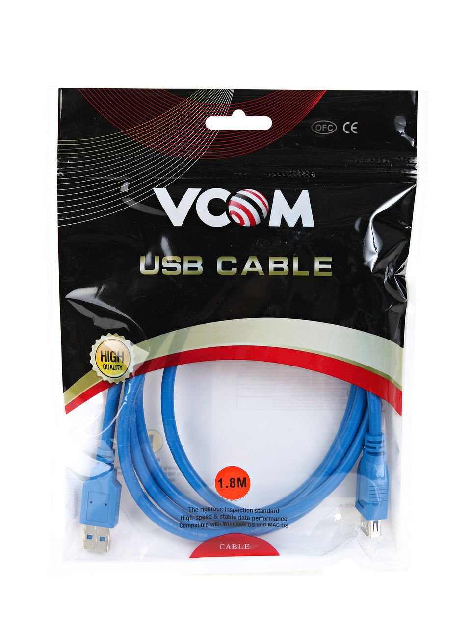 VCOM USB 3.2 Type-AM - USB 2.0 Type-AF 1.8м