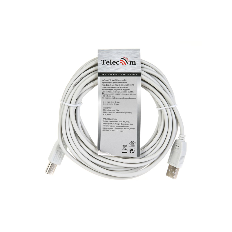 Telecom USB 2.0 Type-AM - USB 2.0 Type-BM 5м