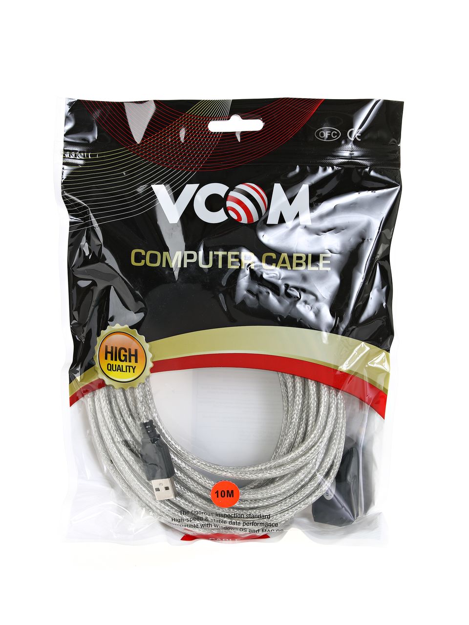 VCOM USB 2.0 Type-AM - USB 2.0 Type-AF 10м арт. VUS7049-10M