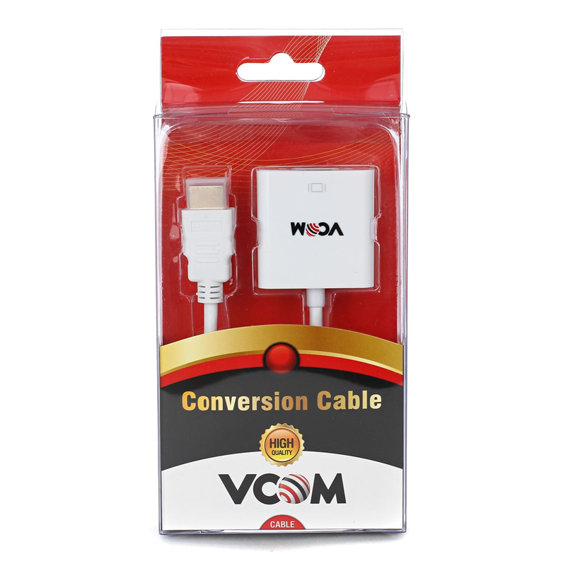 VCOM HDMI(M)  —  VGA(F)
