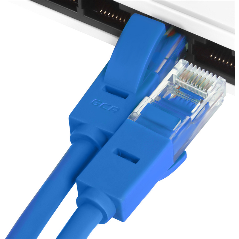 Greenconnect RJ45(m) - RJ45(m) Cat. 5e U/UTP PVC 5м синий GCR арт. GCR-LNC01-5.0m