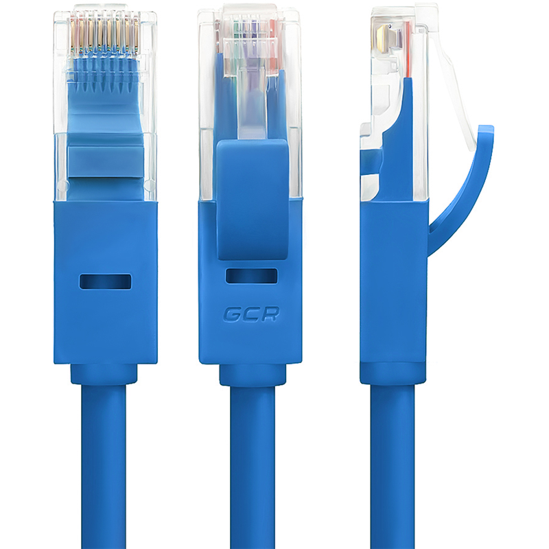 Greenconnect RJ45(m) - RJ45(m) Cat. 5e U/UTP PVC 5м синий GCR арт. GCR-LNC01-5.0m