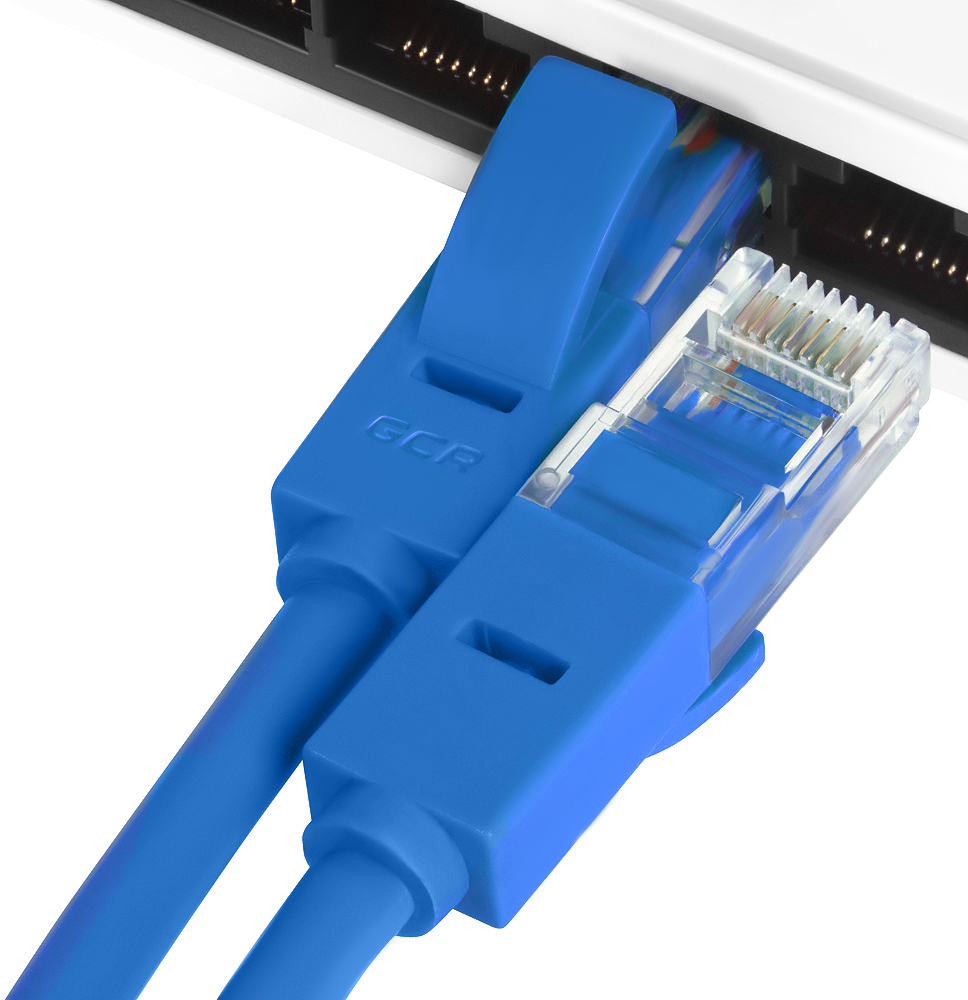Greenconnect RJ45(m) - RJ45(m) Cat. 5e U/UTP PVC 5м синий GCR арт. GCR-LNC01-5.0m