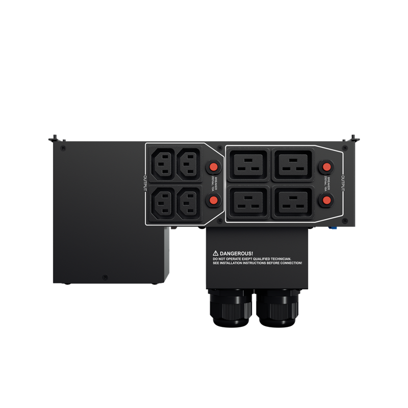 CyberPower Байпас MBP60AHVIEC82U 5кВа – 10кВа; 2U; Клемная колодка x 1; IEC C13 x 4; IEC C19 x 4; (ШхВхГ) 288 x 88 x 141; 2,8кг