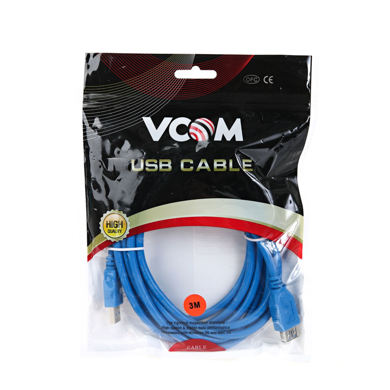 VCOM USB 3.2 Type-AM - USB 2.0 Type-AF 3м арт. VUS7065-3M
