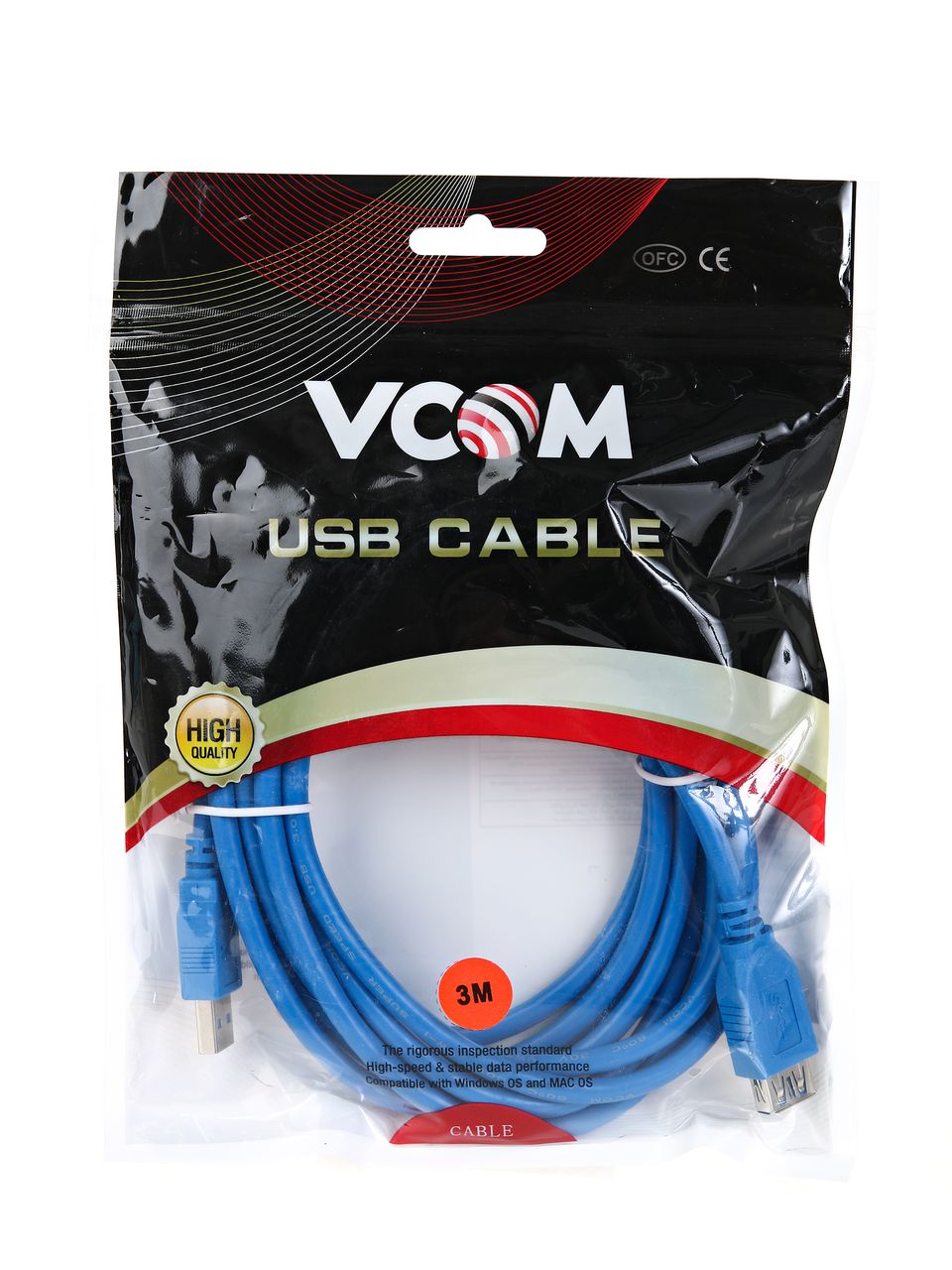 VCOM USB 3.2 Type-AM - USB 2.0 Type-AF 3м арт. VUS7065-3M