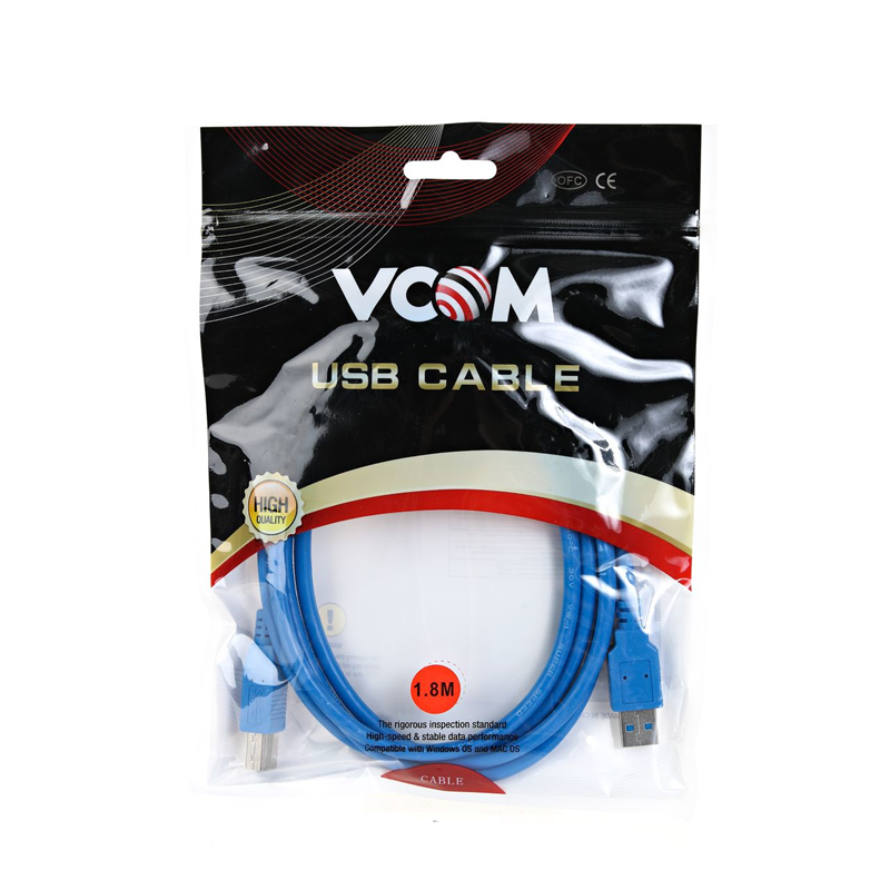 VCOM USB 3.2 Type-AM - USB 3.2 Type-BM 1.8м