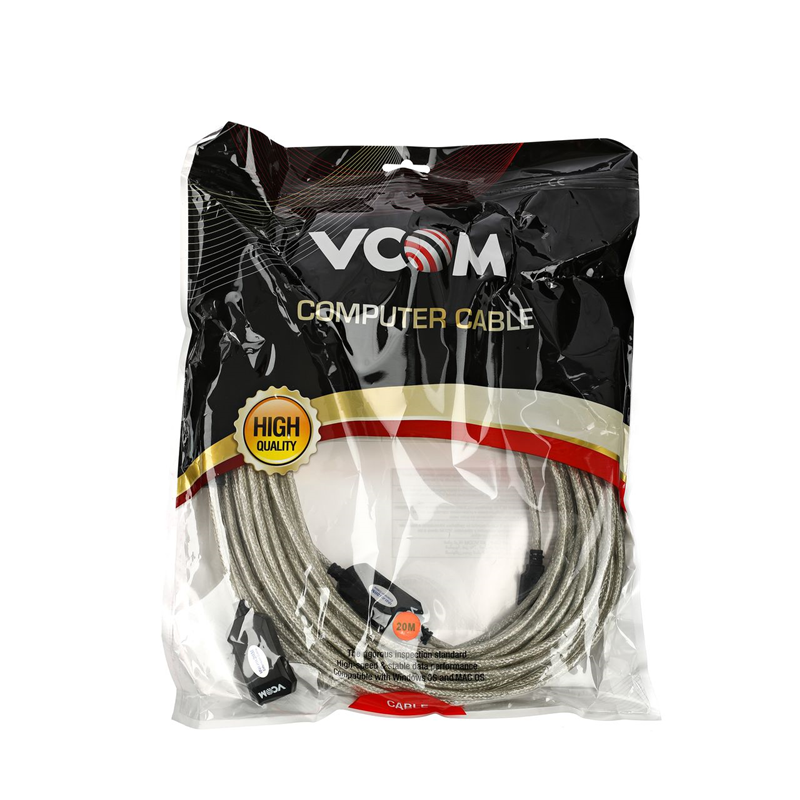 VCOM VUS7049-25M Кабель-адаптер USB2.0-repeater, удлинительный активный Af> 25м