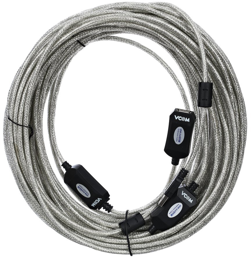 VCOM VUS7049-25M Кабель-адаптер USB2.0-repeater, удлинительный активный Af> 25м