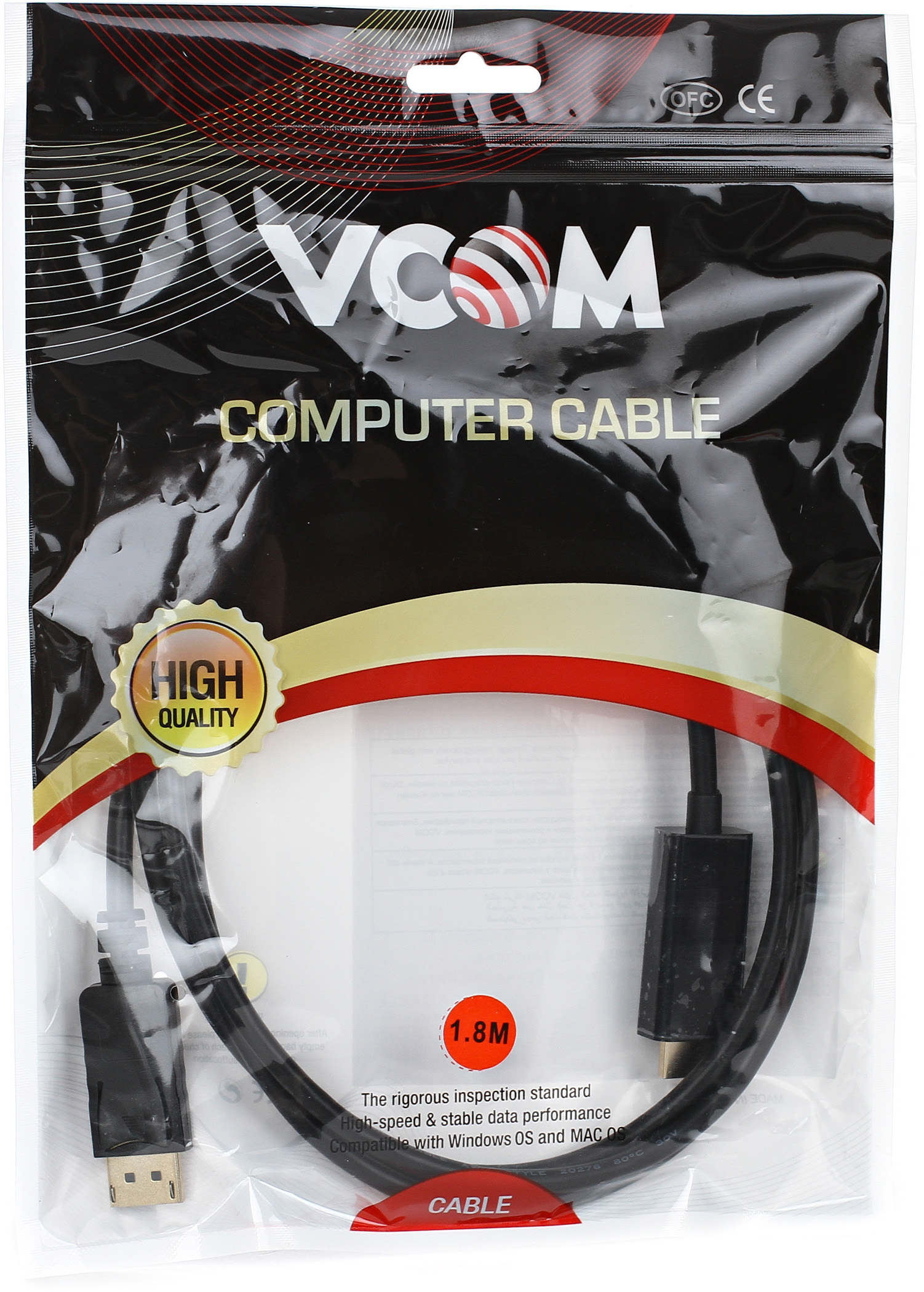 VCOM DisplayPort M-> HDMI M 1.8м