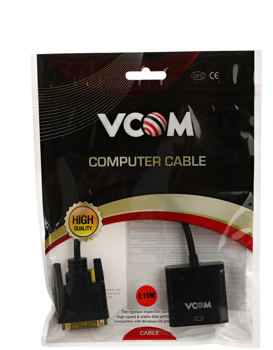 VCOM DVI-D 25M - VGA 15F