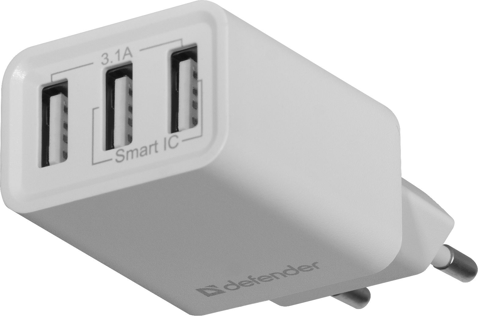 Defender UPA-31 белый, 3xUSB, 5V/3.1А арт. 83587