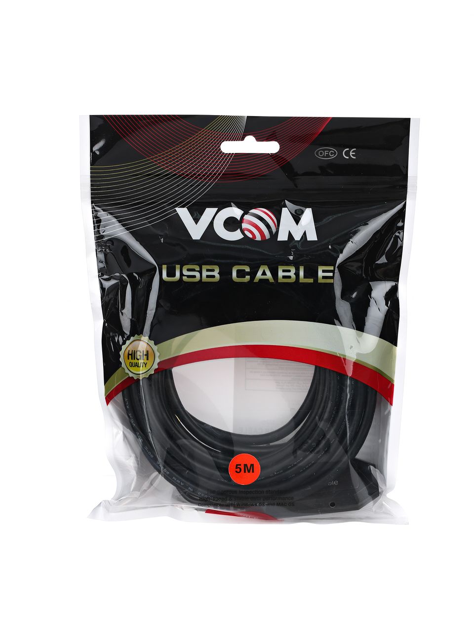 VCOM USB 2.0 Type-AM - USB 2.0 Type-AF 5м