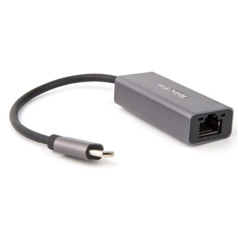 Telecom Кабель-переходник USB 3.1 Type-C -->RJ-45 1000Mbps Ethernet, Aluminum Shell, 0.15м [6926123470442]