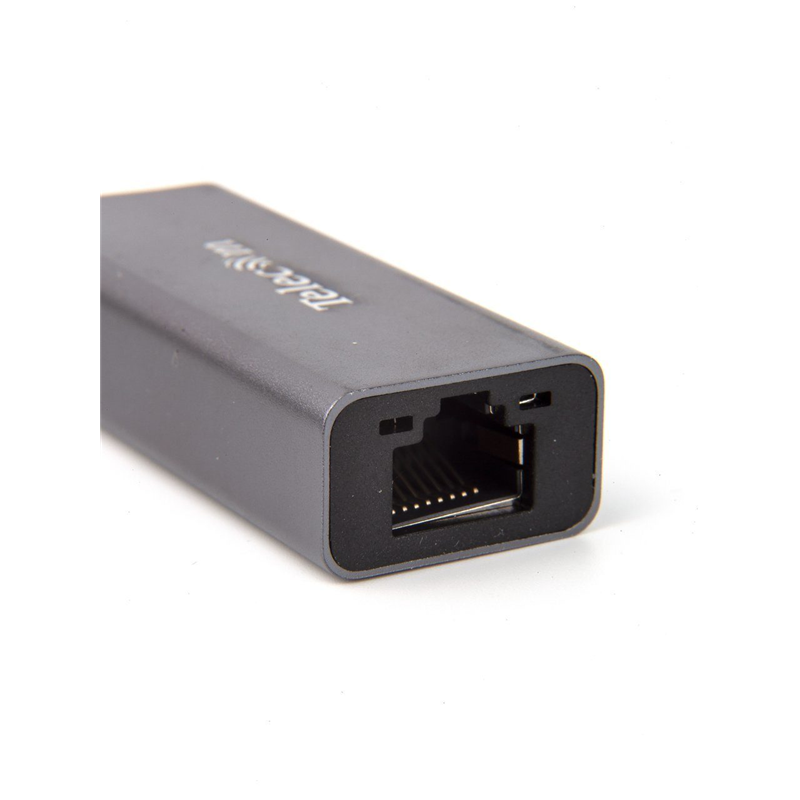 Telecom Кабель-переходник USB 3.1 Type-C -->RJ-45 1000Mbps Ethernet, Aluminum Shell, 0.15м [6926123470442]