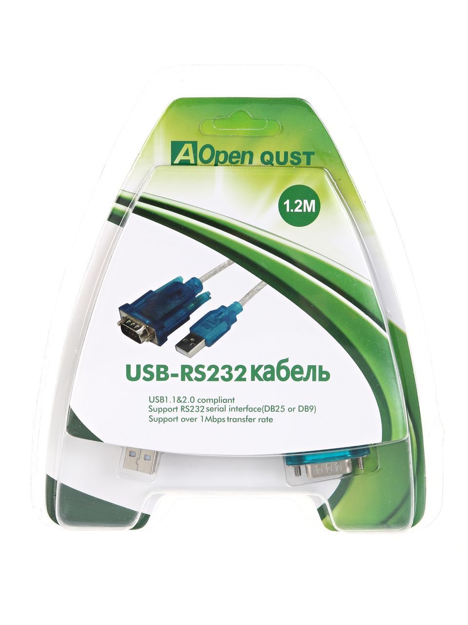 AOpen USB 2.0 Type-AM - COM(RS232) 9M