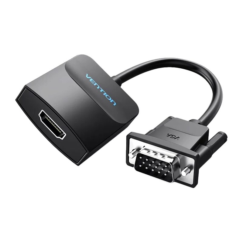 Мультимедиа конвертер Vention VGA M/HDMI F/mini Jack 3.5 mm F/micro USB 2.0 Type-B F (ACNBB)