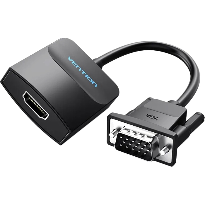 Мультимедиа конвертер Vention VGA M/HDMI F/mini Jack 3.5 mm F/micro USB 2.0 Type-B F (ACNBB)