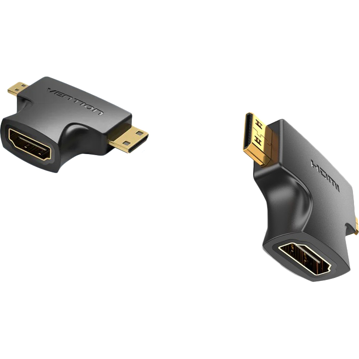 Адаптер-переходник Vention HDMI 19F/Mini HDMI 19M/Micro HDMI 19M (AGFB0)