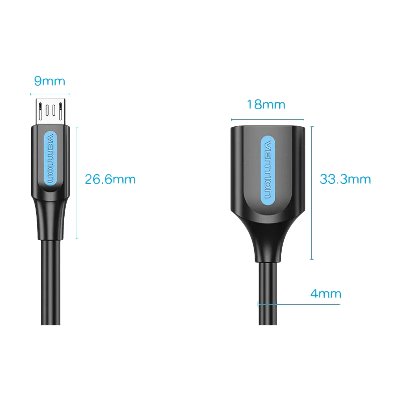 Адаптер-переходник Vention OTG USB 2.0 AF/micro B (CCUBB)