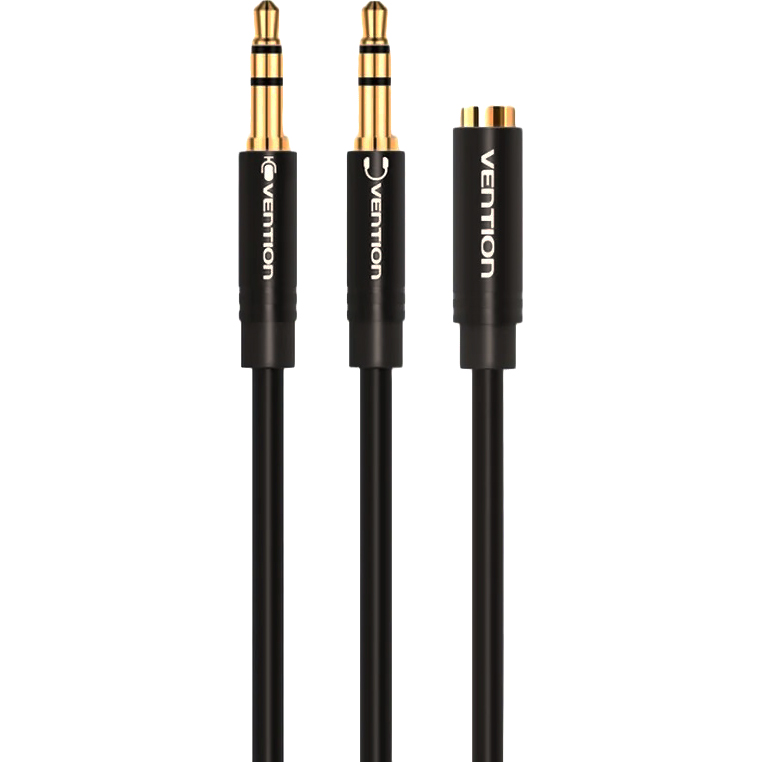 Разветвитель Vention mini Jack 3.5 mm F/mini Jack 3.5 mm M x 2 - 1 м (BBDBF)