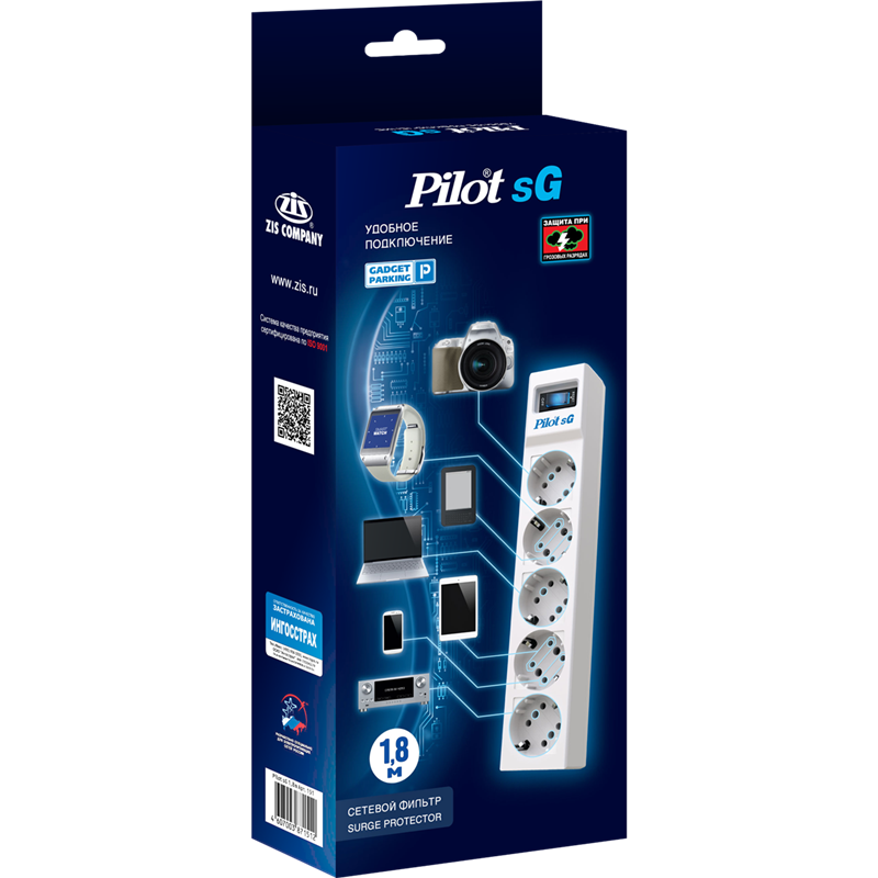 ZIS Pilot sG (1.8 м, 5 розеток)