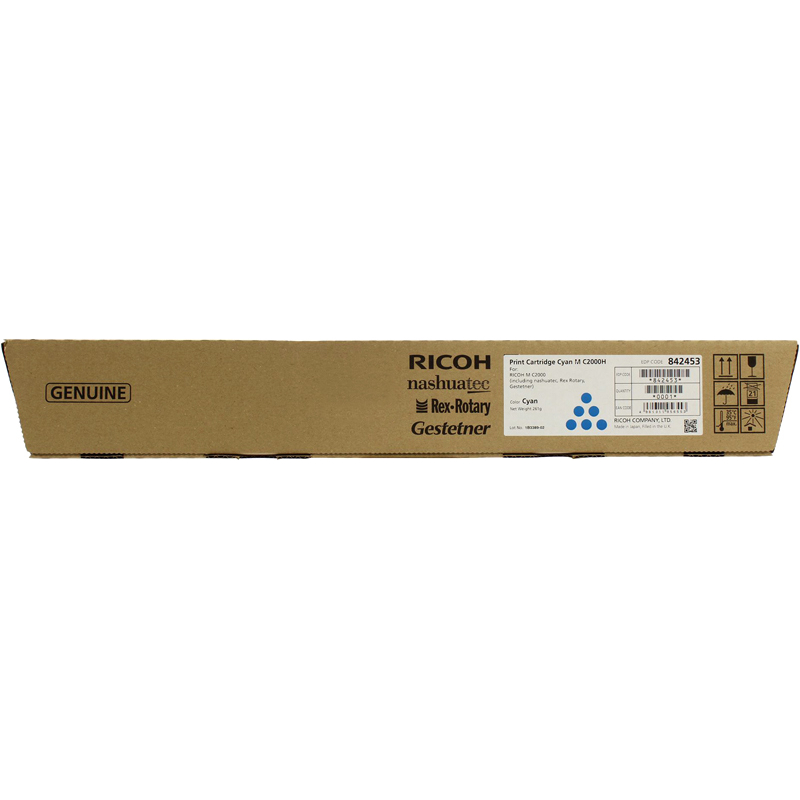 Ricoh Тонер-картридж большой емкости тип M C2000H голубой для Ricoh MC2000 (15000стр)(842453)
