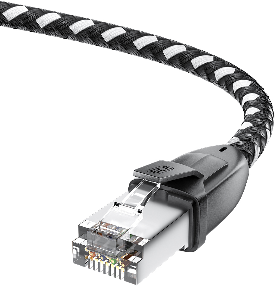 Greenconnect RJ45(m) - RJ45(m) Cat. 6 UTP нейлон 5.0м чёрно-белый