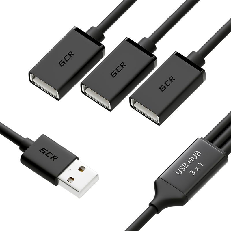 Greenconnect USB 2.0 Type-AM - 3 x USB 2.0 Type-AF 1.2 m
