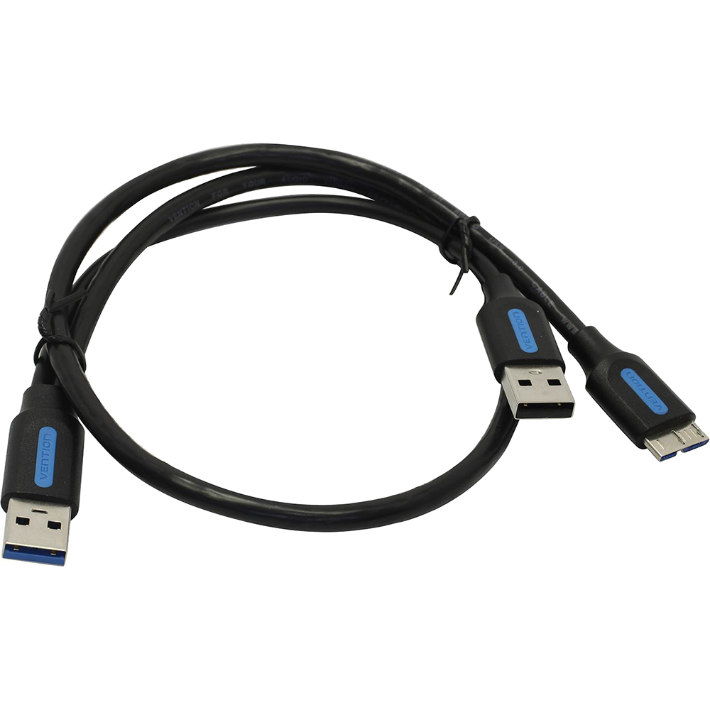 Кабель Vention USB 3.0 AM/Micro-B, USB 2.0 AM - 0.5 м (CQPBD)