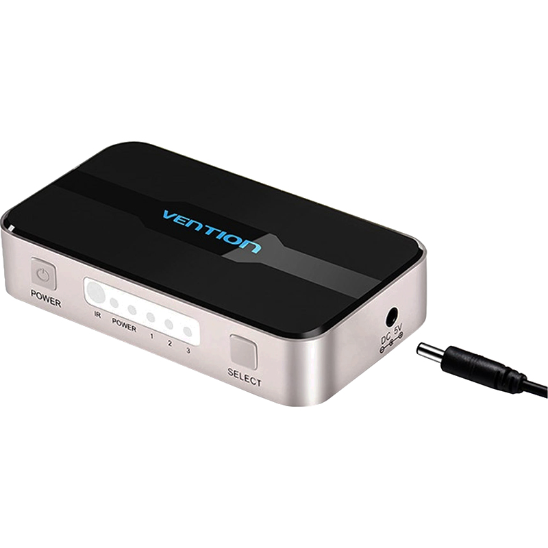 Переключатель Vention HDMI v1.4 19F x 3/HDMI 19F/ DC Jack 3.5mm (m) F (AFFH0)