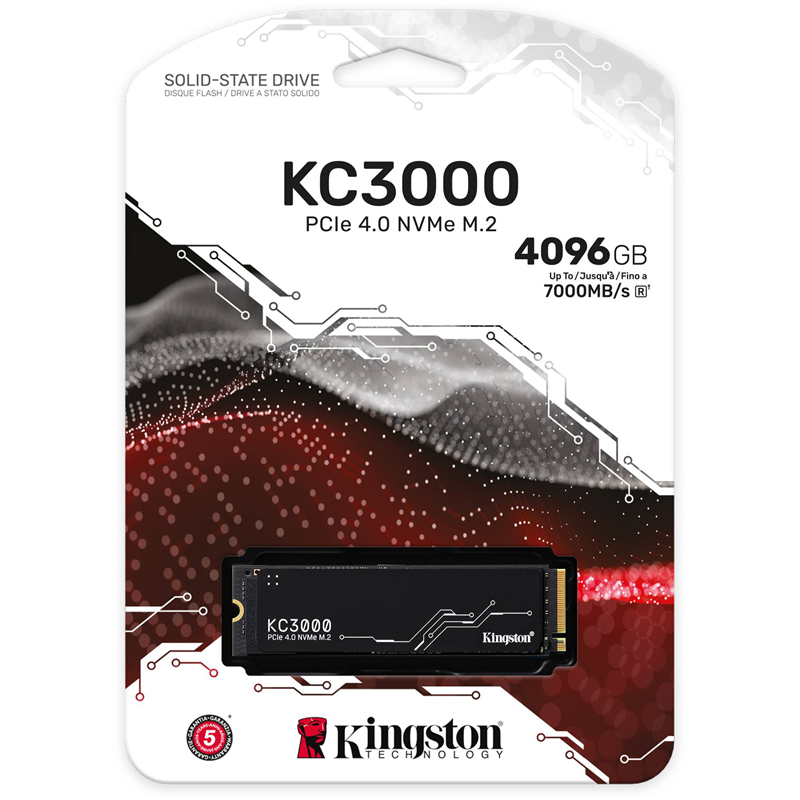 Kingston SSD 4Tb M.2 SKC3000D/4096G M.2 2280 NVMe