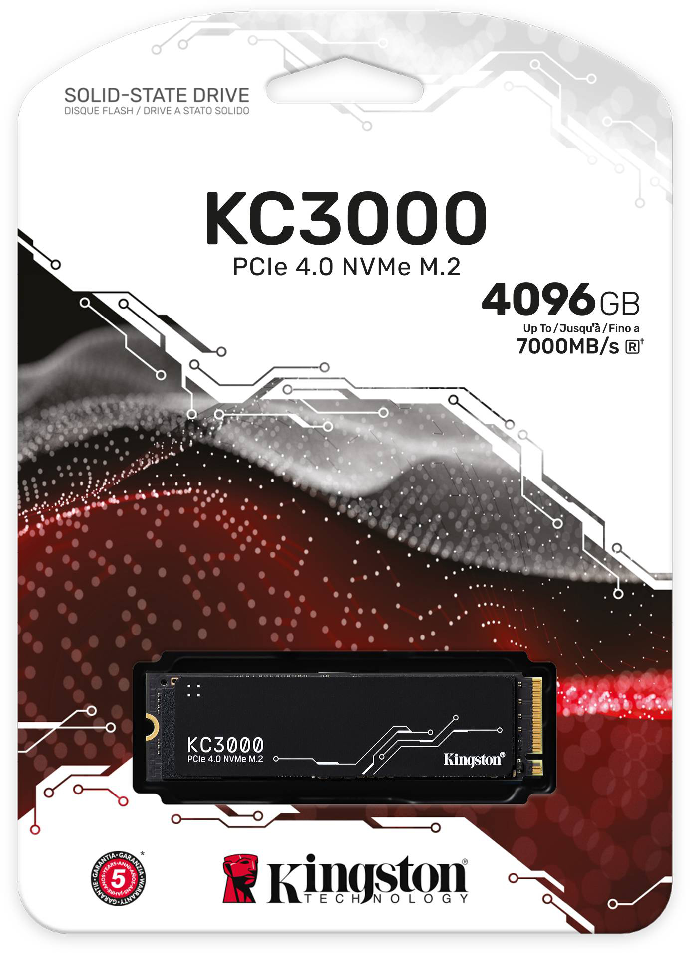 Kingston SSD 4Tb M.2 SKC3000D/4096G M.2 2280 NVMe