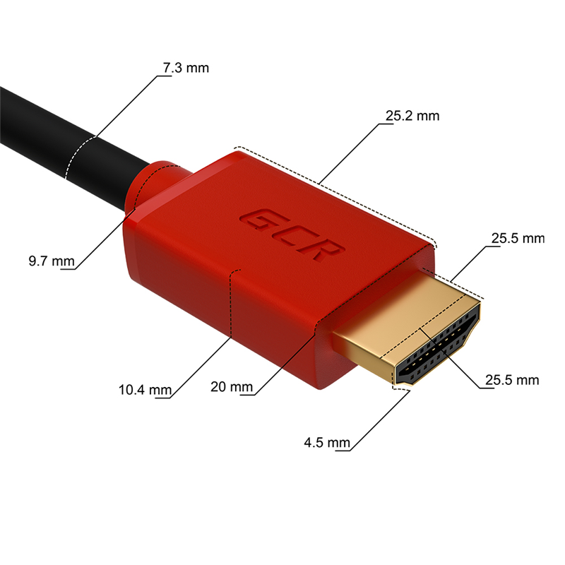 Greenconnect HDMI 2.0 - HDMI 2.0 2м красный
