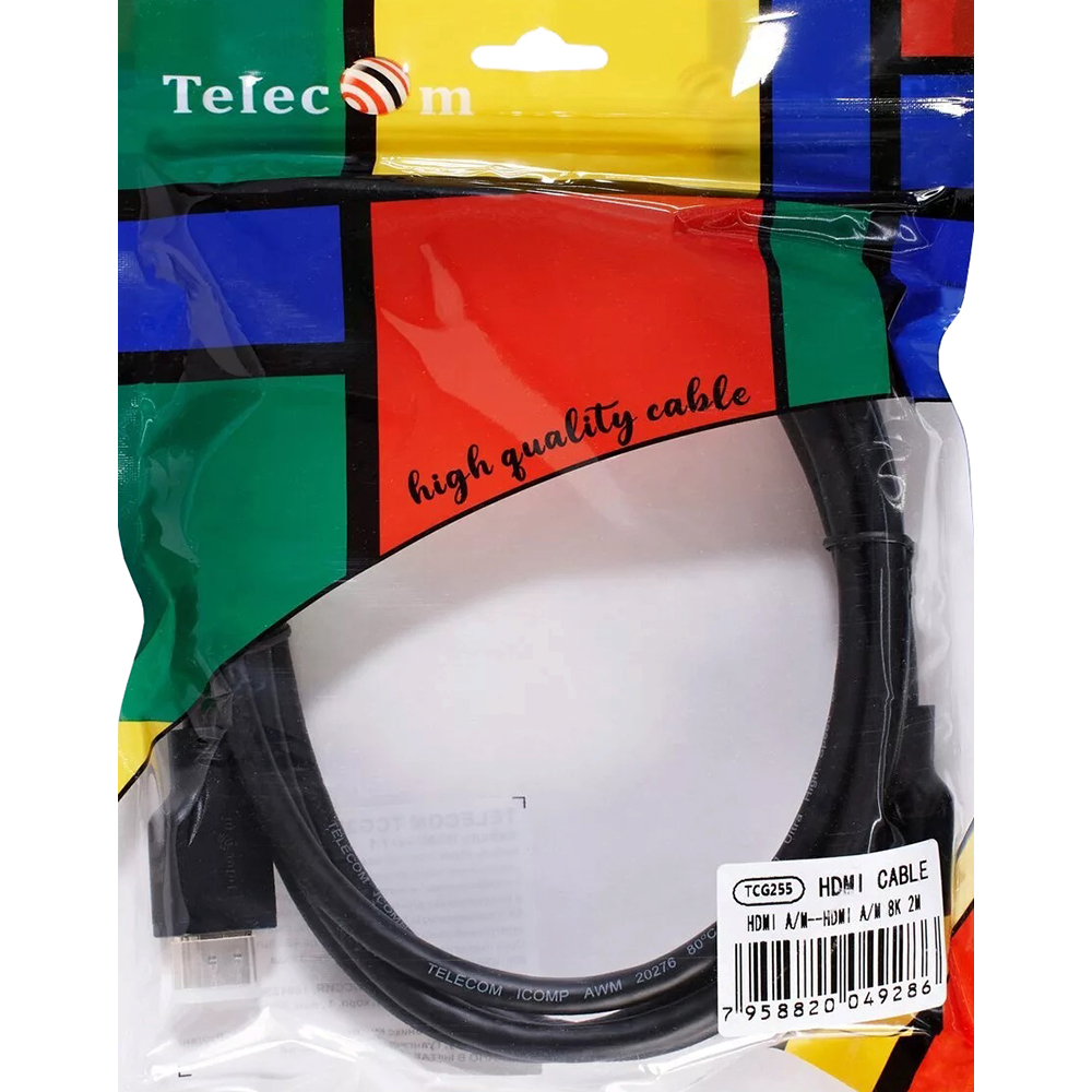Telecom TCG255-2M Кабель HDMI 19M/M,ver. 2.1, 8K@60 Hz 2m Telecom
